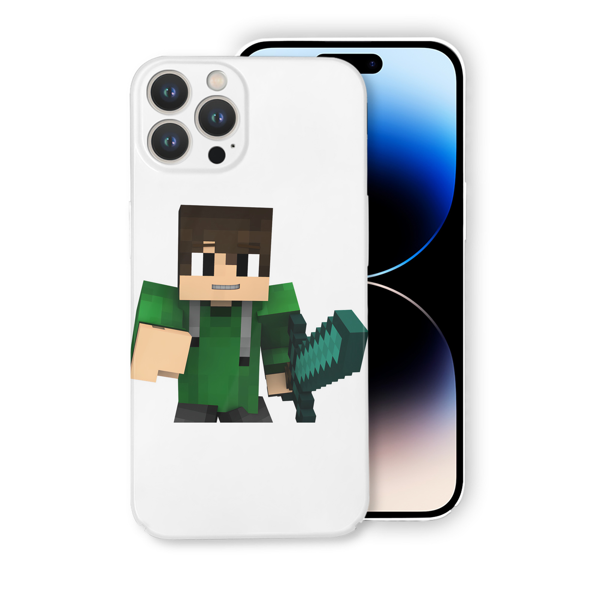 （画像用） マインクラフト ブロックの世界 Minecraft MC Block world 【iPhone 14シリーズ対応】ハードケース